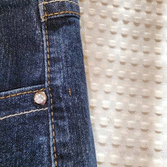 ONE 5 ONE EUC WOMEN'S SIZE 16 ORNATE DENIM BLUE JEANS - Picture 5 of 12